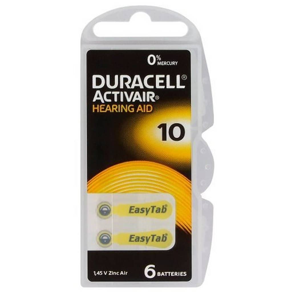 Duracell Activair 10 batérie do načúvacích prístrojov 6 ks