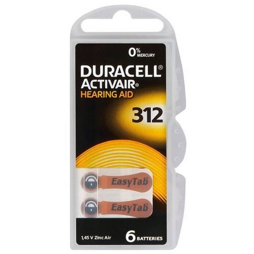 Batérie Duracell Activair 312 do načúvacích prístrojov 6 ks